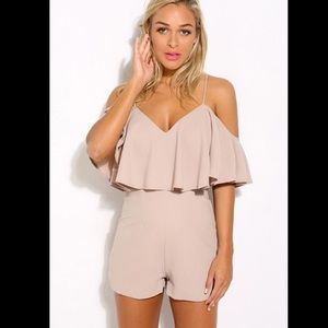 Lulus spaghetti straps ruffle design romper